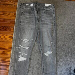 NWT American Eagle Next Level Stretch Hi Rise Jegging in Charcoal Ash